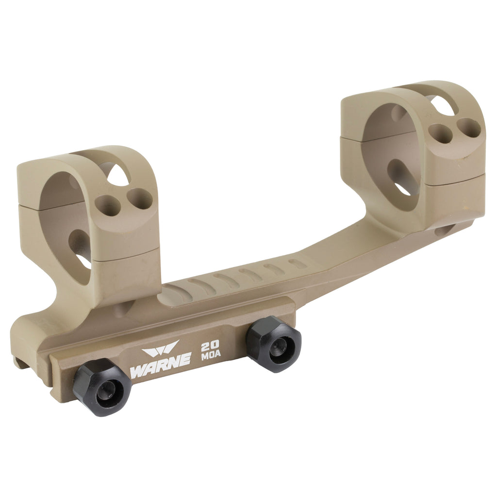 Warne Skeletonized 30mm Mount with 20MOA Built-in Slope in Flat Dark Earth