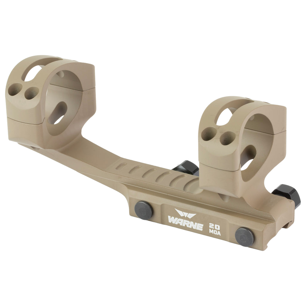 Warne Skeletonized 30mm Mount with 20MOA Built-in Slope in Flat Dark Earth