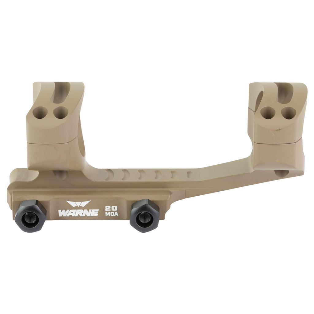 Warne Skeletonized 30mm Mount with 20MOA Built-in Slope in Flat Dark Earth