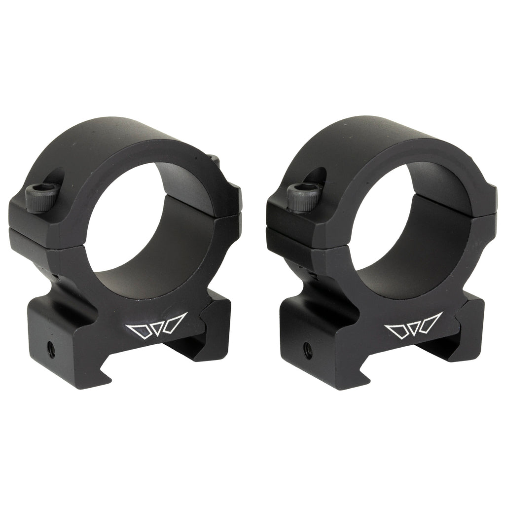 Warne Vapor 30mm Medium Horizontal Scope Rings - Black