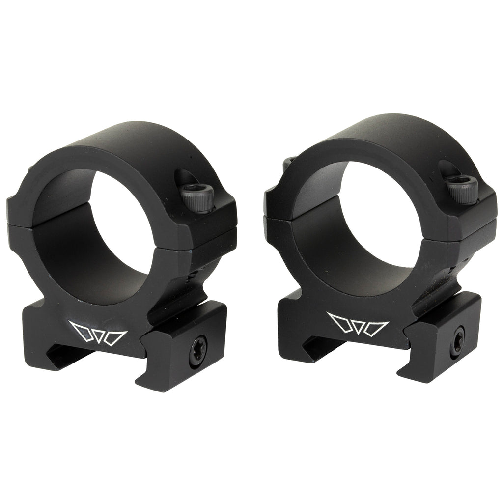 Warne Vapor 30mm Medium Horizontal Scope Rings - Black