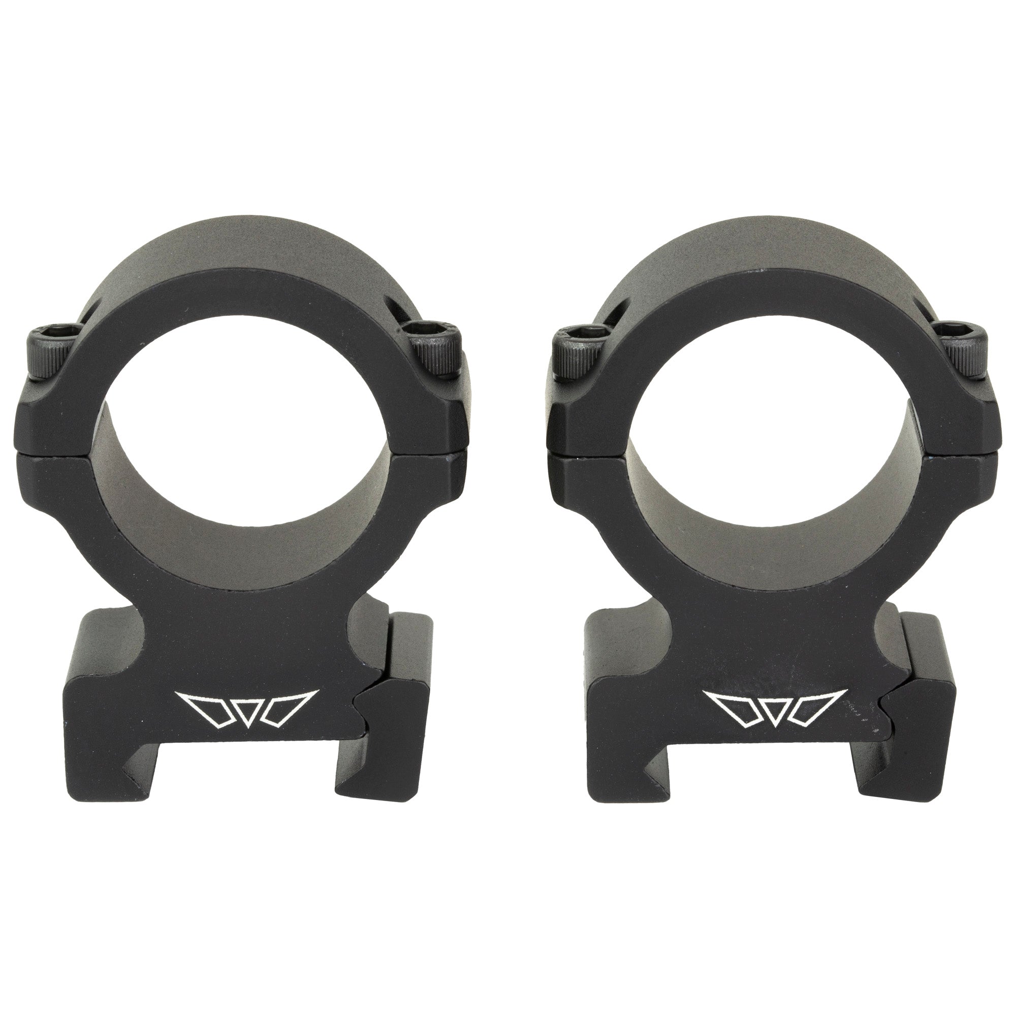Warne Vapor 30mm High Horizontal Scope Rings - Black for Precision Mounting