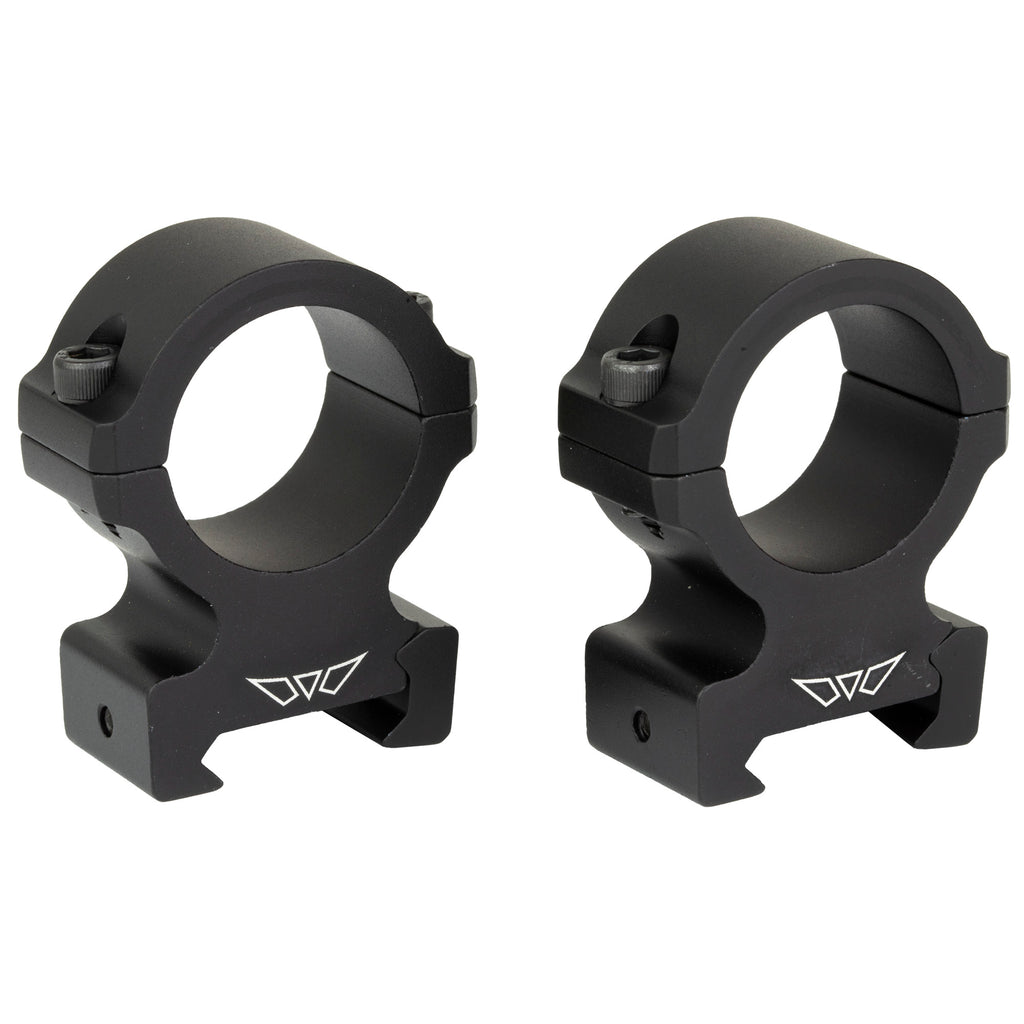 Warne Vapor 30mm High Horizontal Scope Rings - Black for Precision Mounting