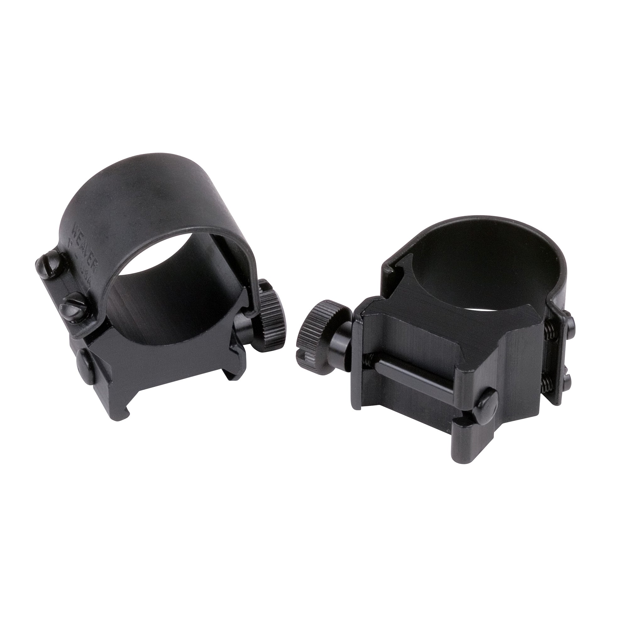 Weaver Top Mount 1 High Matte Rings with Steel Strap and Aluminum Saddle