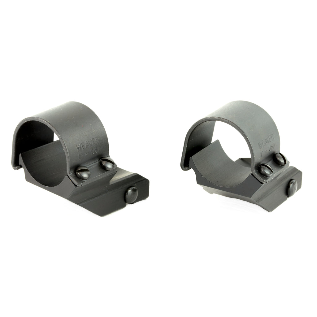 Weaver Top Mount Scope Rings - 1 High Black for Precise Eye Relief