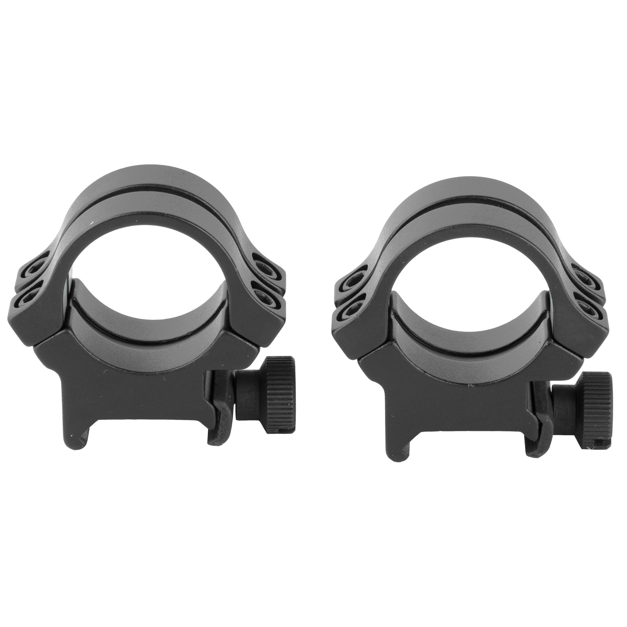 Weaver Quad Lock 1 High Black Aluminum Rings with Dual Strap and Four Screws