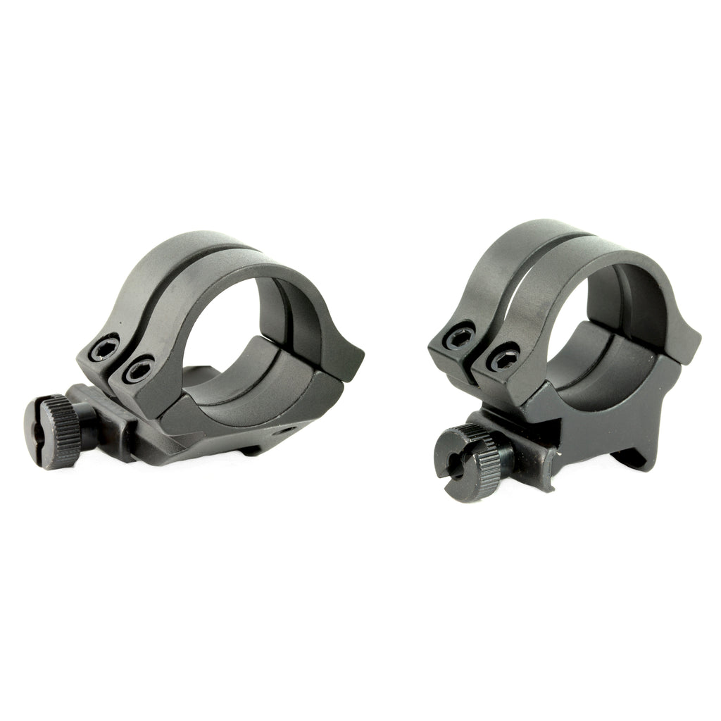 Weaver Quad Lock Rings 1 High Black - Lightweight All Aircraft Aluminum Scope Mounts