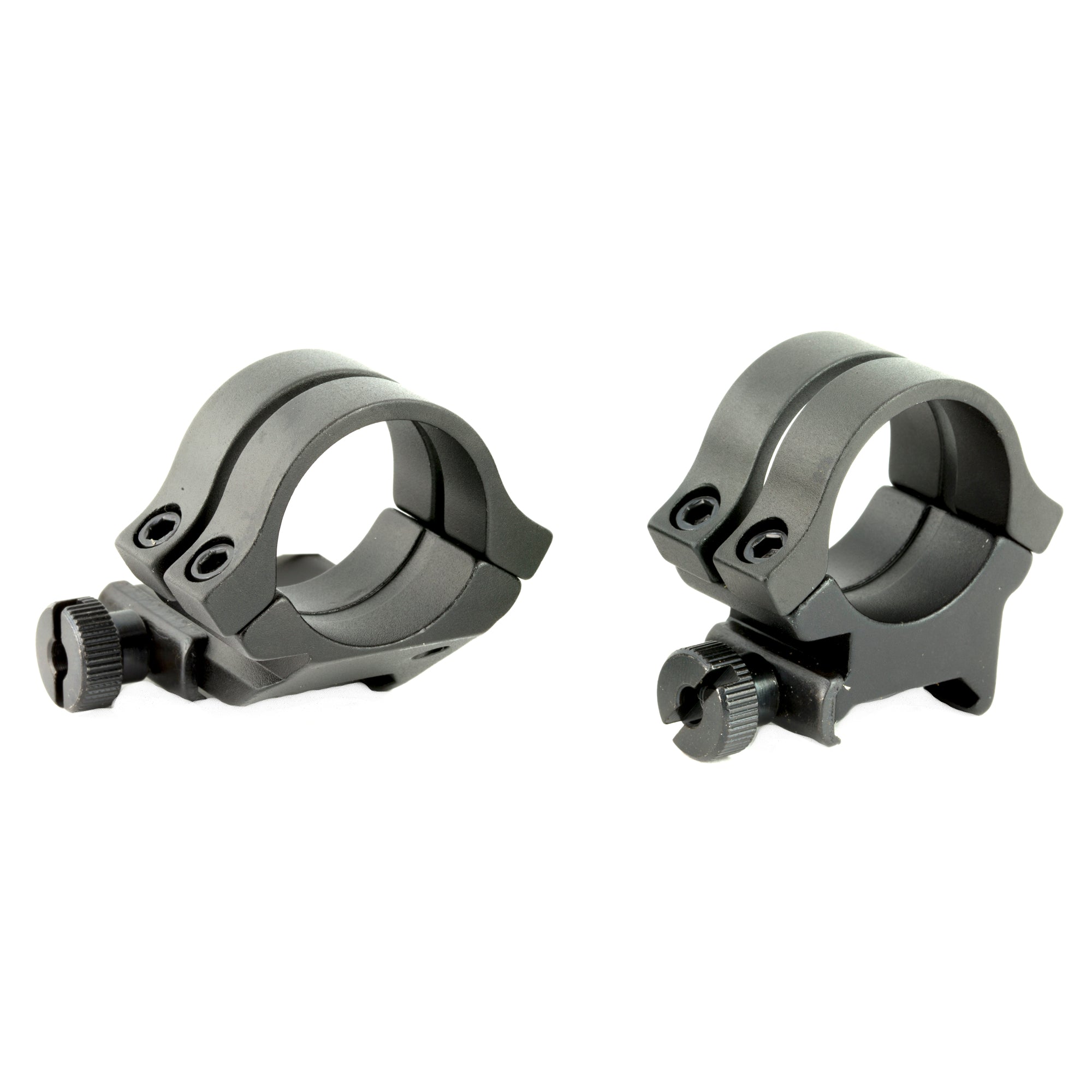 Weaver Quad Lock Rings 1 High Black - Lightweight All Aircraft Aluminum Scope Mounts