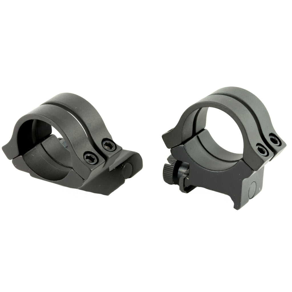 Weaver Quad Lock Rings 1 High Black - Lightweight All Aircraft Aluminum Scope Mounts