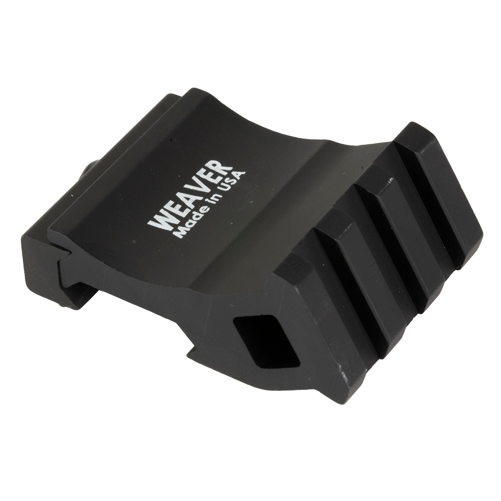 Weaver Offset Rail Adapter - Black for Picatinny Rail Accessories and Red Dot Mounting