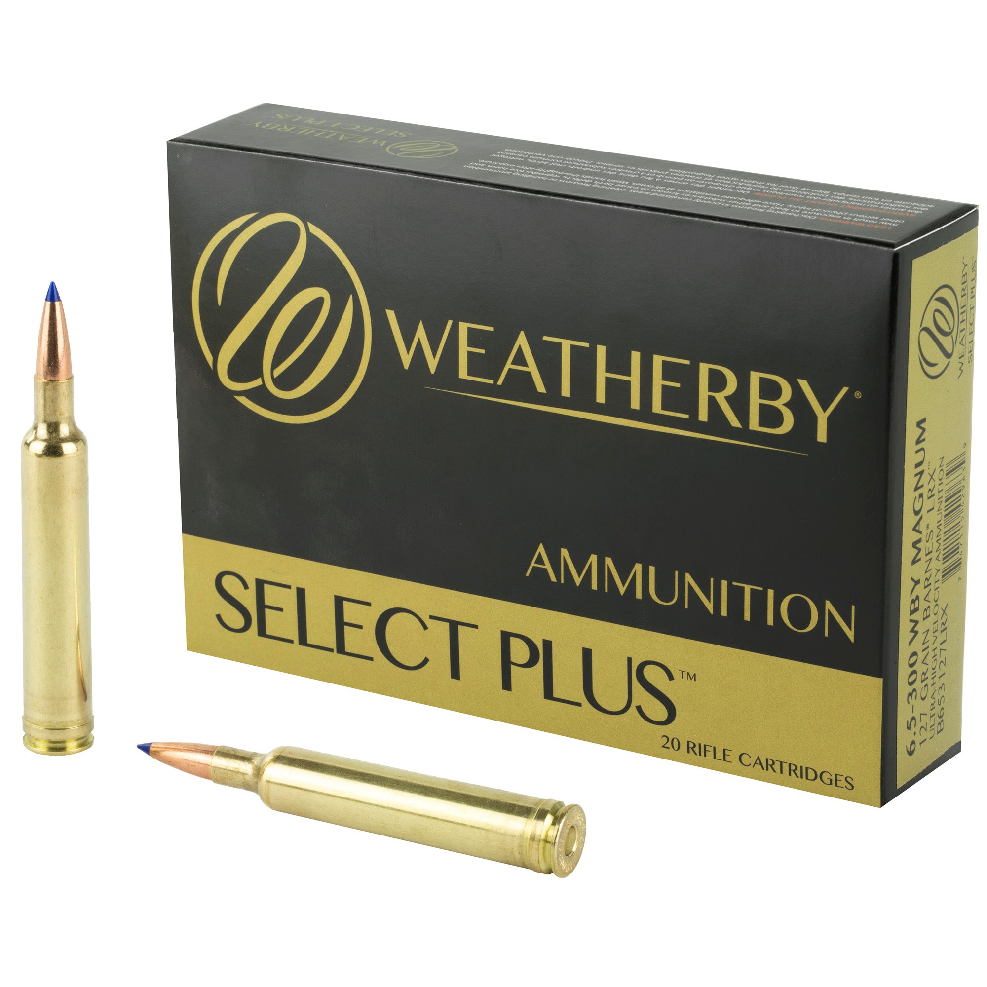 Weatherby Select Plus 6.5-300 Weatherby Magnum LRX Ammo - 127 Grain, 20 Rounds