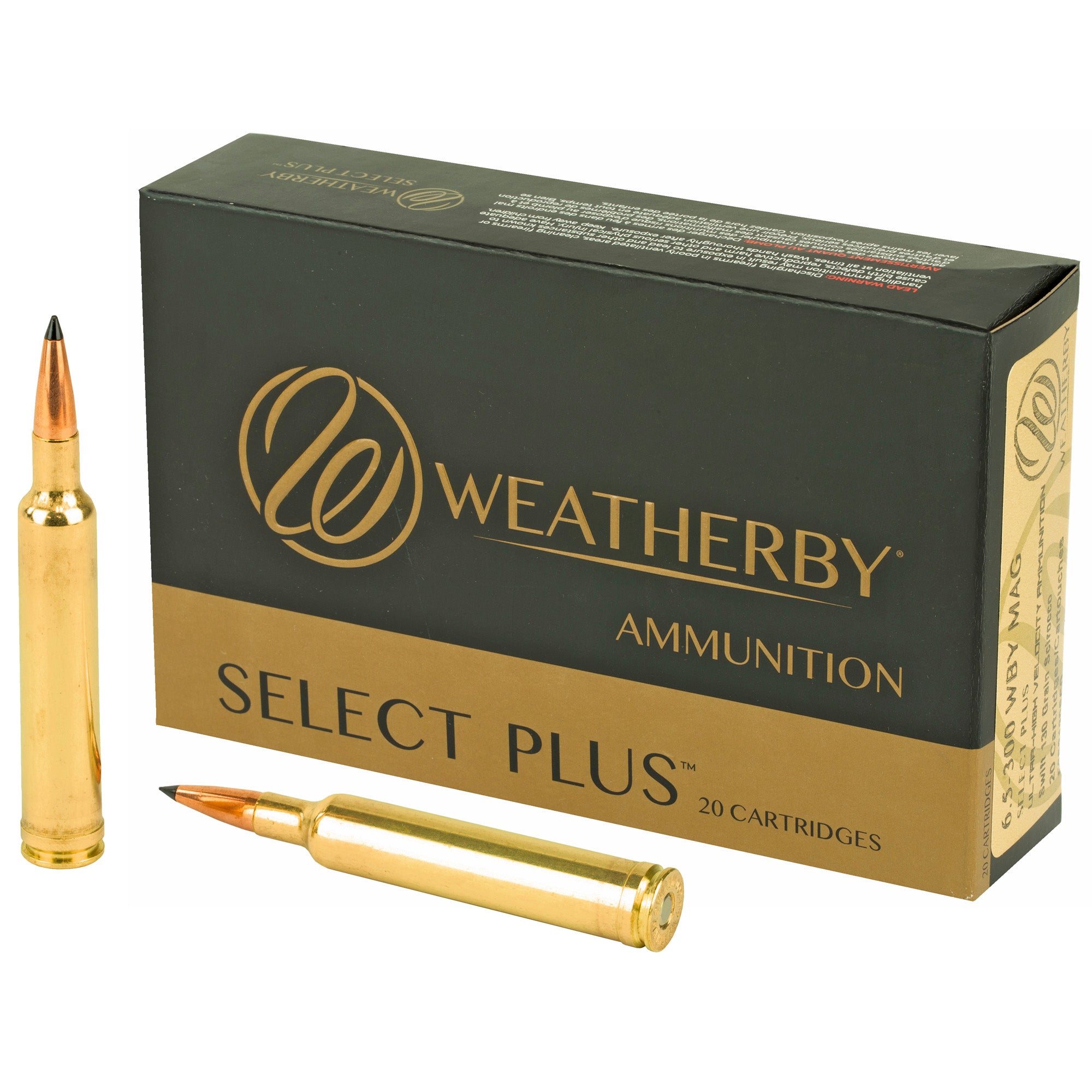 Weatherby Select Plus 6.5-300 Weatherby Magnum 130-Grain Ballistic Tip Ammunition (20 rounds per box)