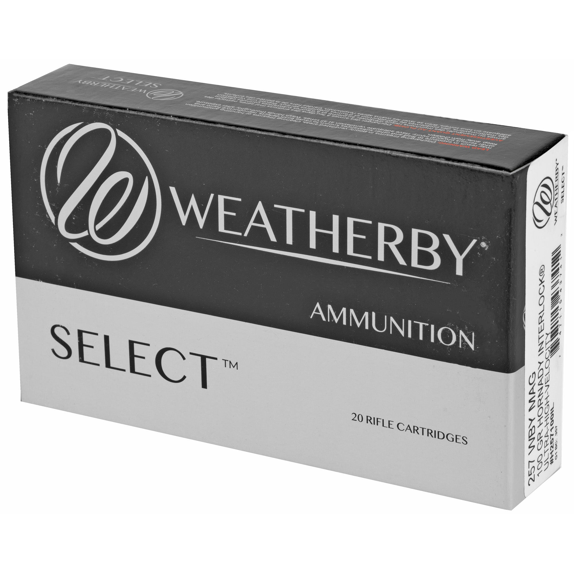 Weatherby Select 257 Weatherby Magnum 100 Grain InterLock Ammunition - 20 Rounds