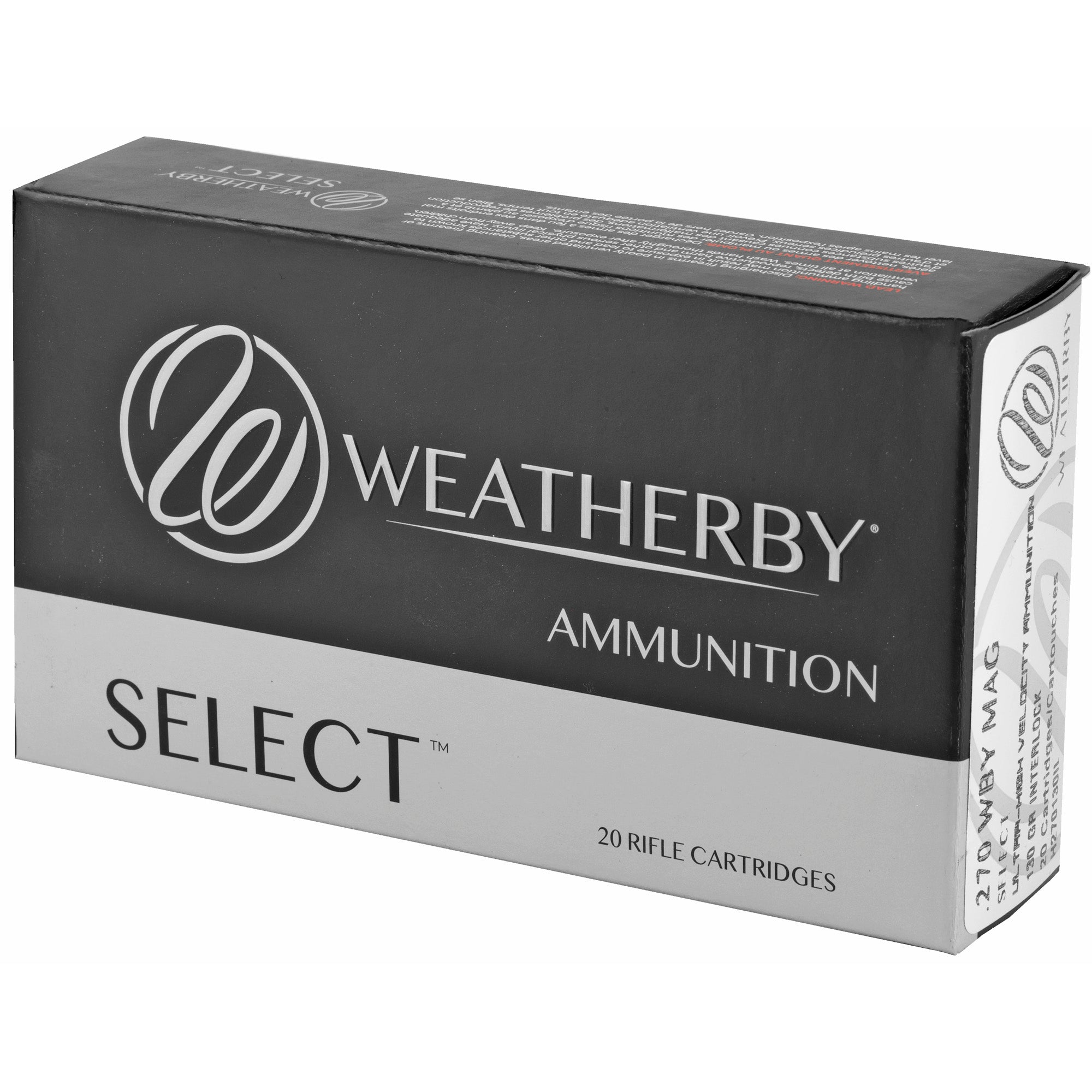 Weatherby 270 Weatherby Magnum 130 Grain InterLock Ammunition (20 Rounds per Box, 200 per Case)
