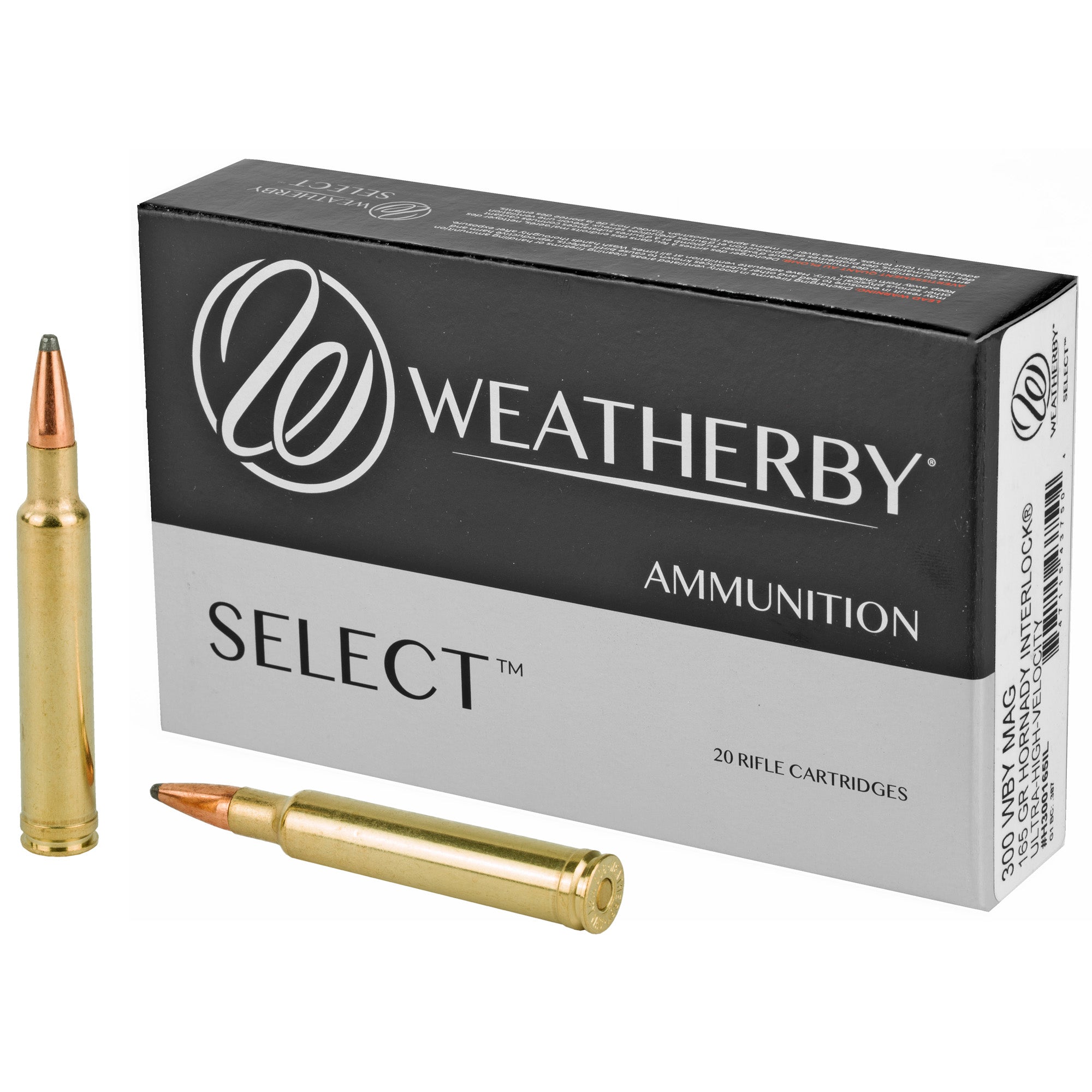Weatherby Select 300 Weatherby Magnum 165 Grain InterLock Ammunition (20 Rounds per Box)