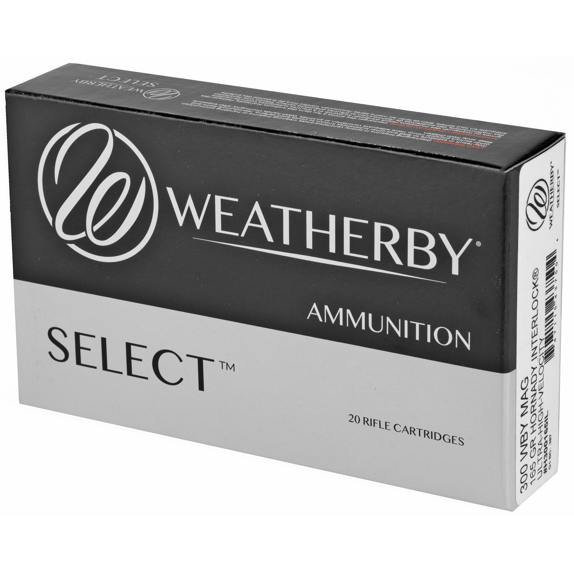 Weatherby Select 300 Weatherby Magnum 165 Grain InterLock Ammunition (20 Rounds per Box)