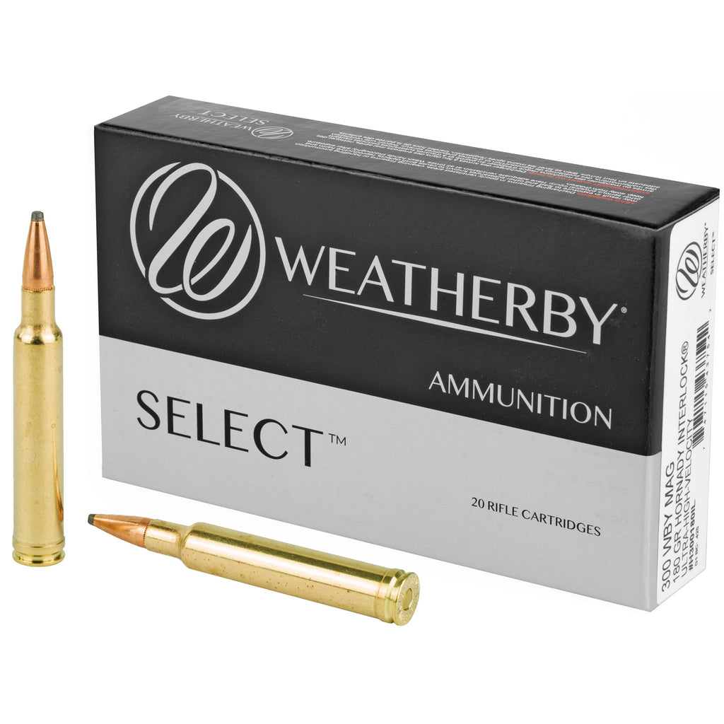 Weatherby 300 Weatherby Magnum 180-Grain InterLock Ammo - Select Series, 20 Rounds per Box