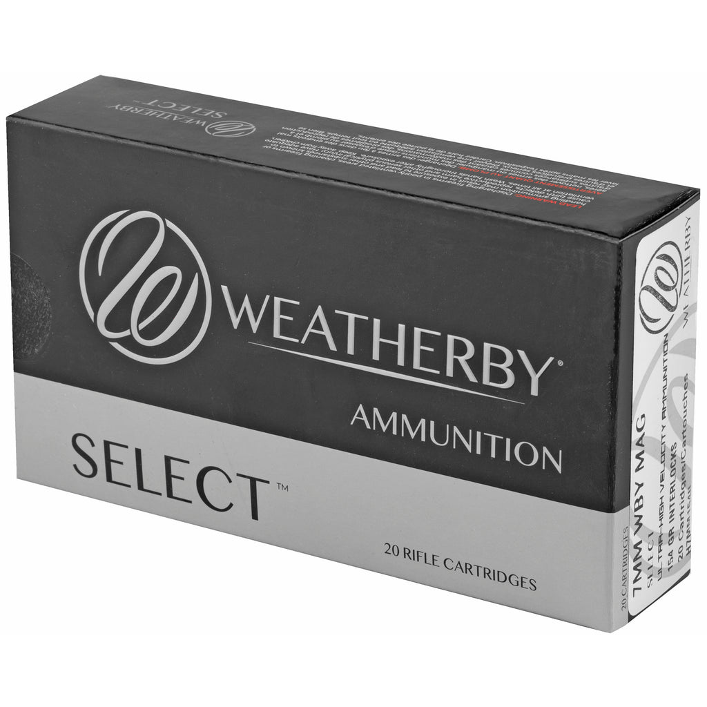 Weatherby 7mm Weatherby Magnum Select InterLock Ammunition - 154 Grain, Box of 20
