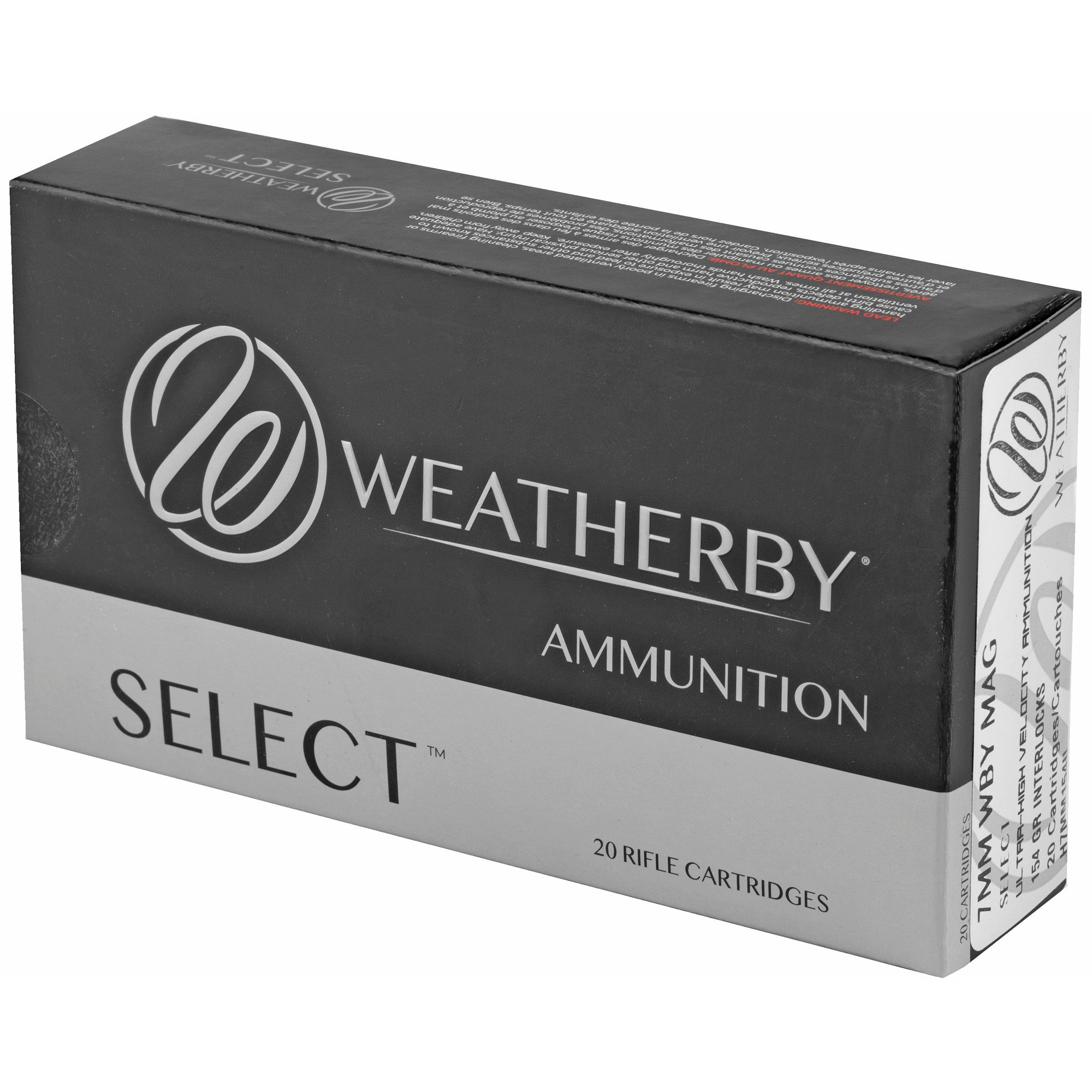 Weatherby 7mm Weatherby Magnum Select InterLock Ammunition - 154 Grain, Box of 20