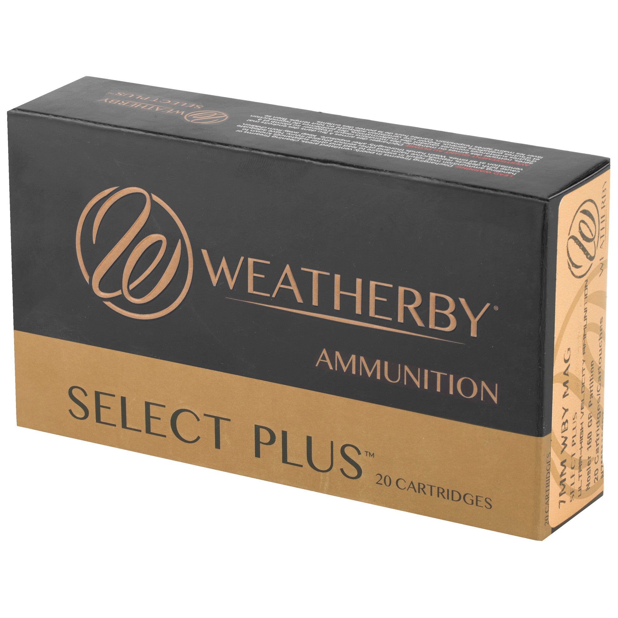 Weatherby Select Plus 7mm Weatherby Magnum 160-Grain Partition Ammo - 20 Rounds per Box