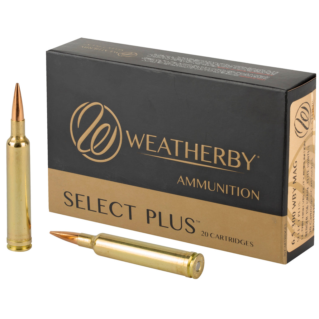 Weatherby Select Plus 6.5-300 Weatherby Magnum Elite Hunter Ammunition - 156 Grain, Box of 20