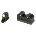 XS Sights R3D 2.0 Night Sights for CZ P10 – Green Tritium Front and Serrated Blacked-Out Rear