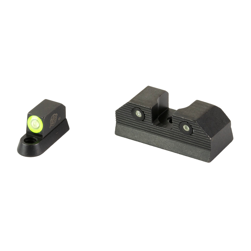 XS Sights R3D 2.0 Night Sights for CZ P10 – Green Illuminated, Dual Tritium Front and Serrated Blacked-Out Rear