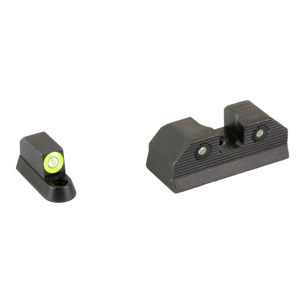 XS Sights R3D 2.0 Night Sights for CZ P10 – Green Illuminated, Dual Tritium Front and Serrated Blacked-Out Rear
