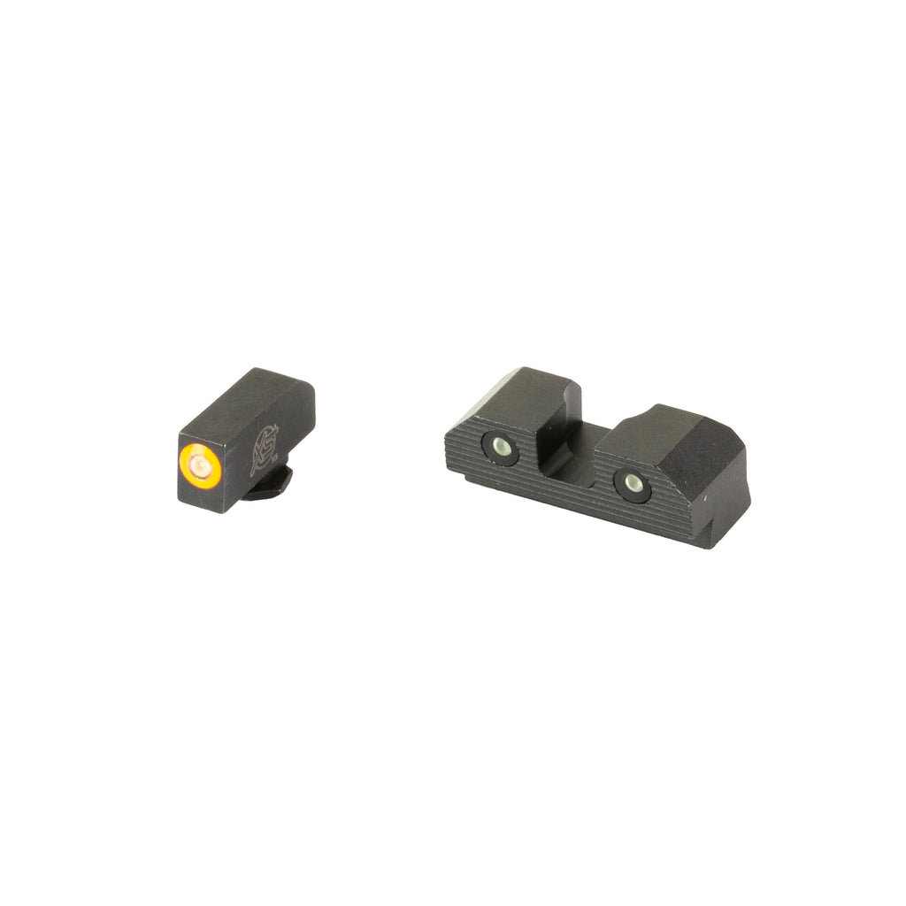 XS Sights R3D 2.0 Night Sights for Glock 19 – Bright Orange Front and Serrated Blacked-Out Rear