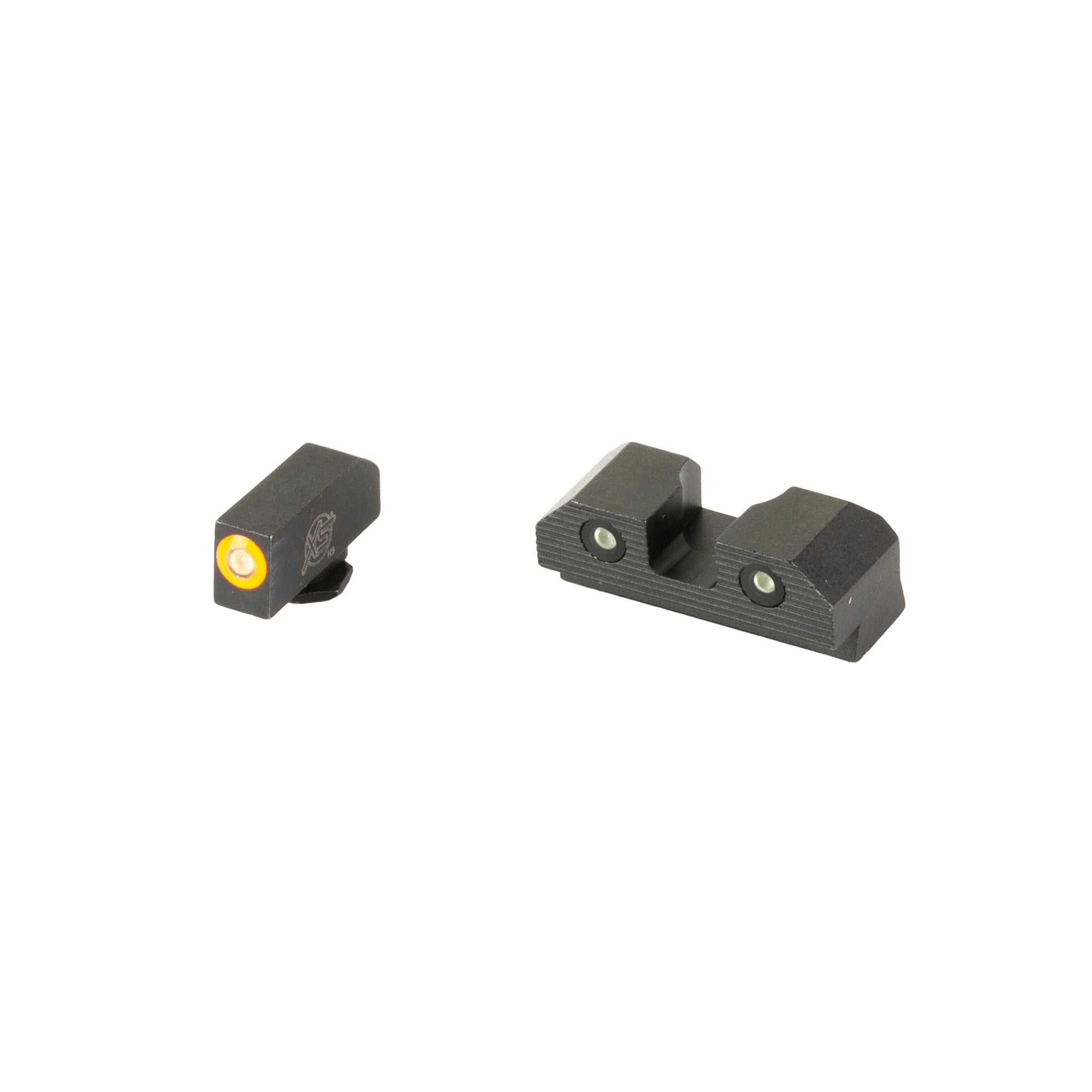 XS Sights R3D 2.0 Night Sights for Glock 19 – Bright Orange Front and Serrated Blacked-Out Rear