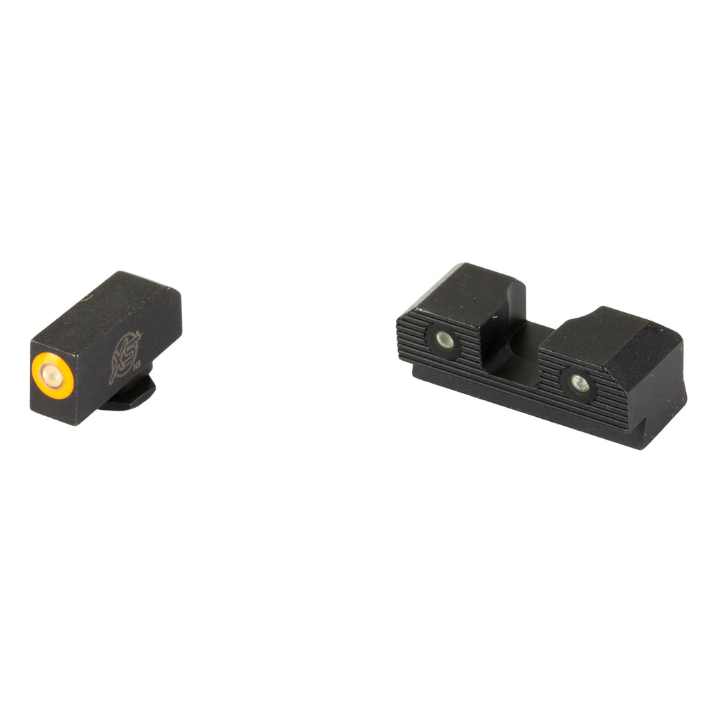 XS Sights R3D 2.0 Night Sights for Glock 43 Orange – Bright Dual-Illuminated Tritium Front and Serrated Blacked-Out Rear