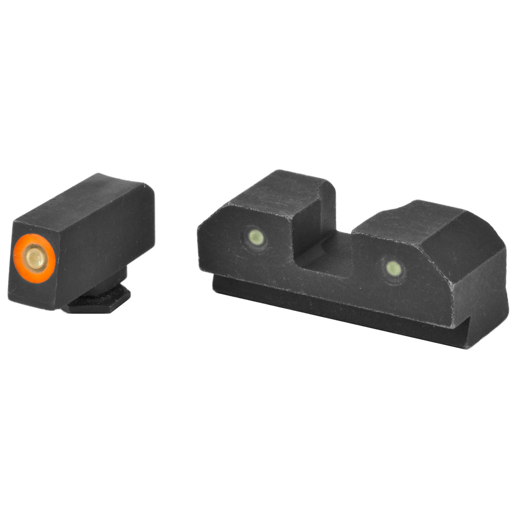XS Sights R3D Night Sights with Orange Tritium Front and Black Rear for Glock Small Frame Models