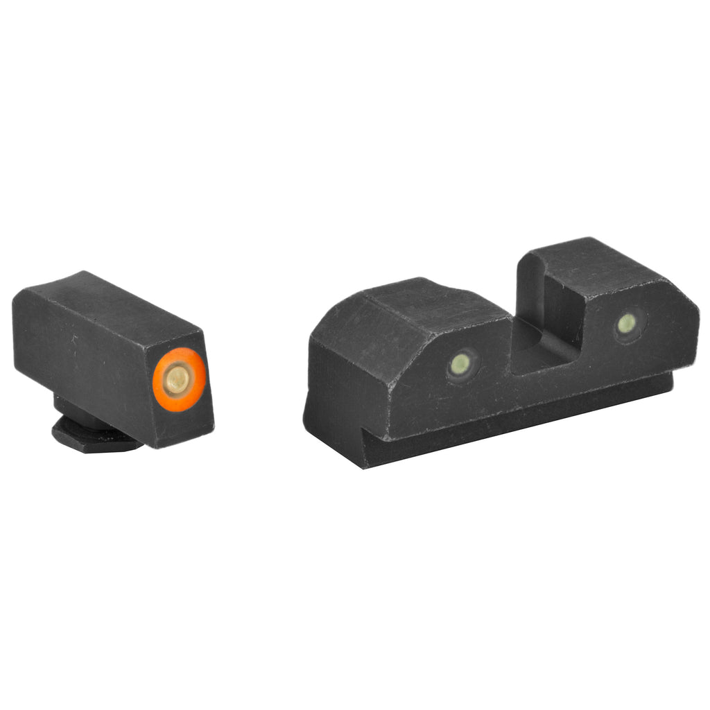 XS Sights R3D Night Sights with Orange Tritium Front and Black Rear for Glock Small Frame Models