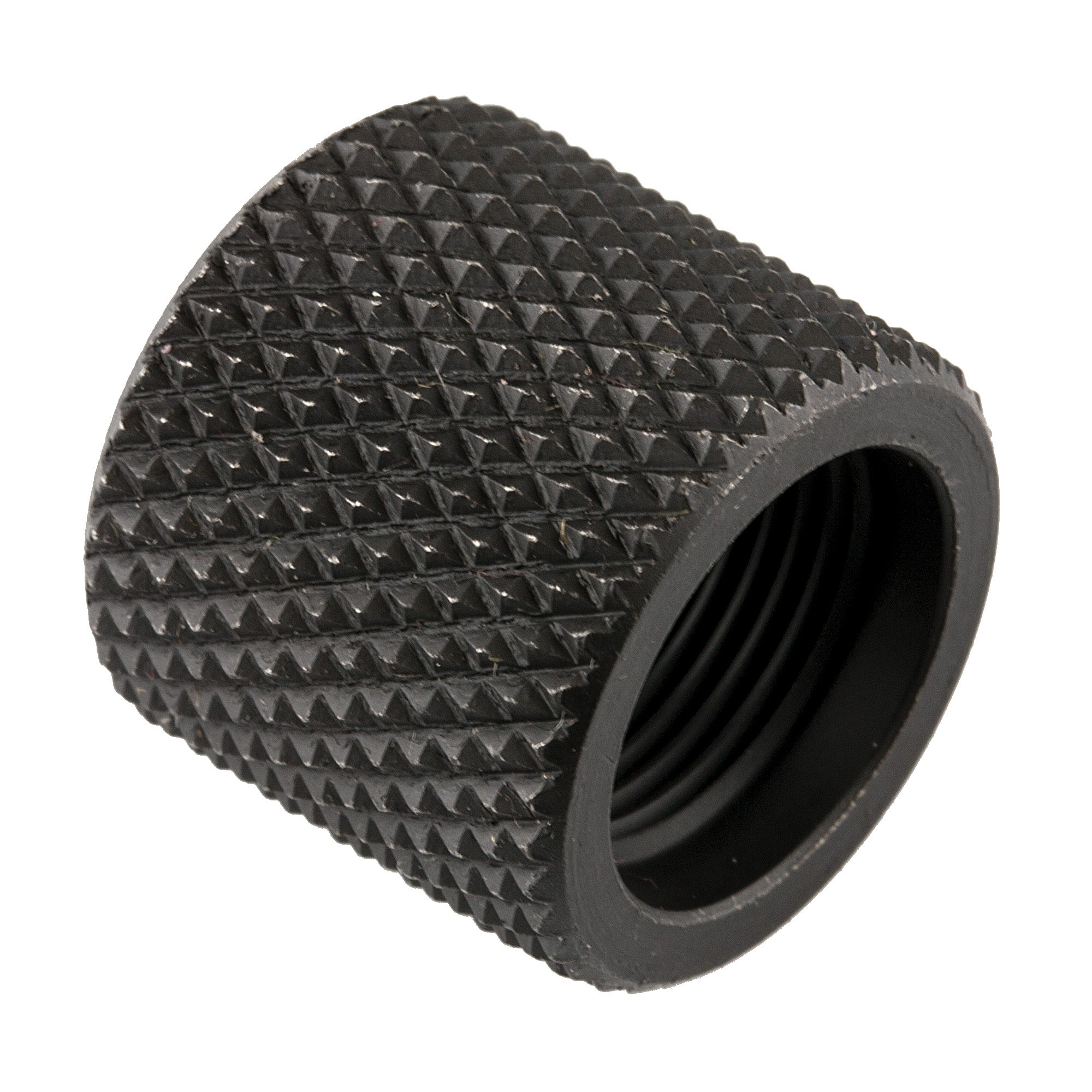 Yankee Hill Machine Co YHM-3411-B 1/2x28 Black Steel Thread Protector for Rifle Barrels