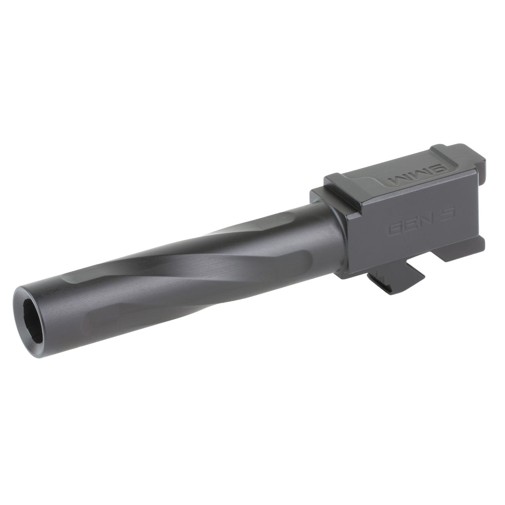 Zaffiri Precision Glock 19 Gen 5 Barrel - 9mm Flush & Crown Black (Part ZP.19G5BBN)
