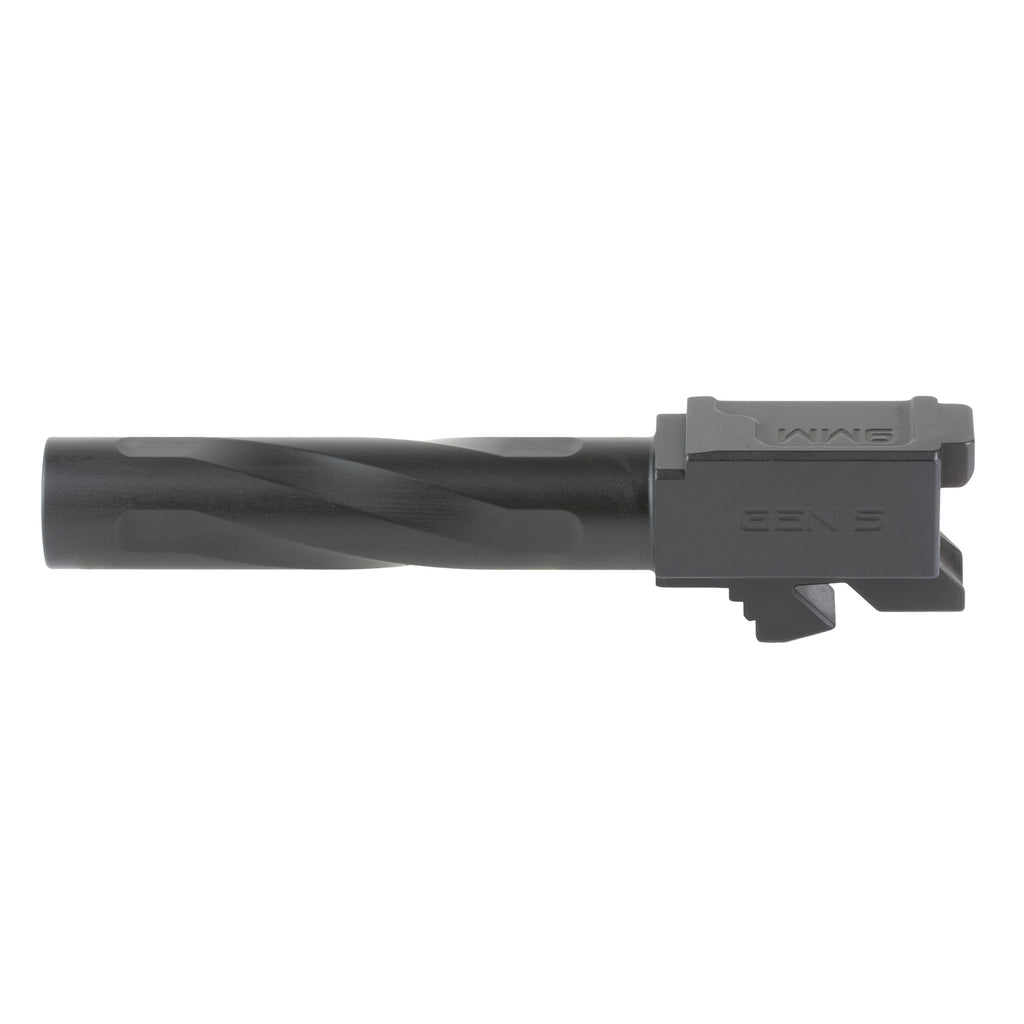 Zaffiri Precision Glock 19 Gen 5 Barrel - 9mm Flush & Crown Black (Part ZP.19G5BBN)