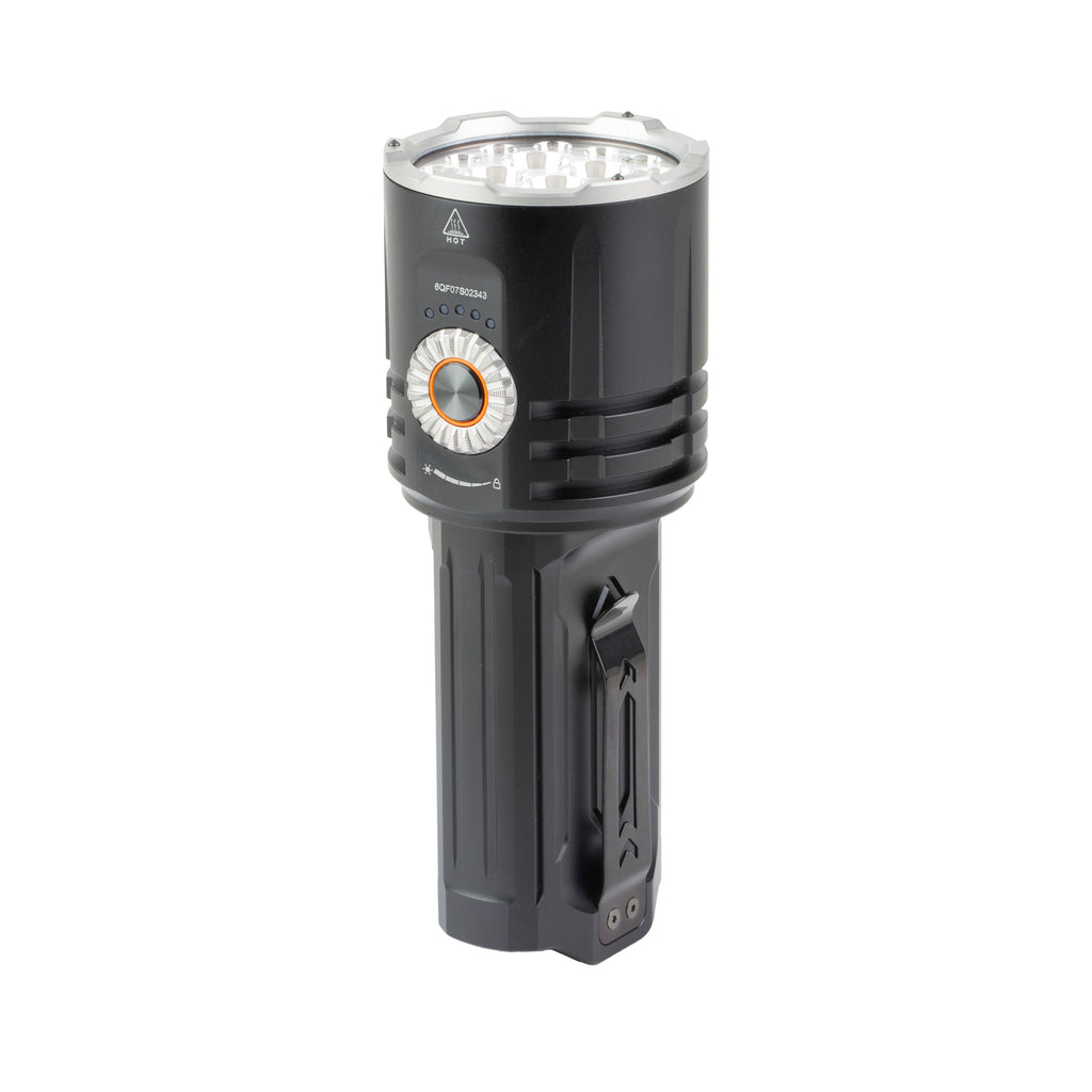 Fenix LR35R PRO 10,000 Lumen Flashlight with Red and UV Modes, USB-C Rechargeable, Black
