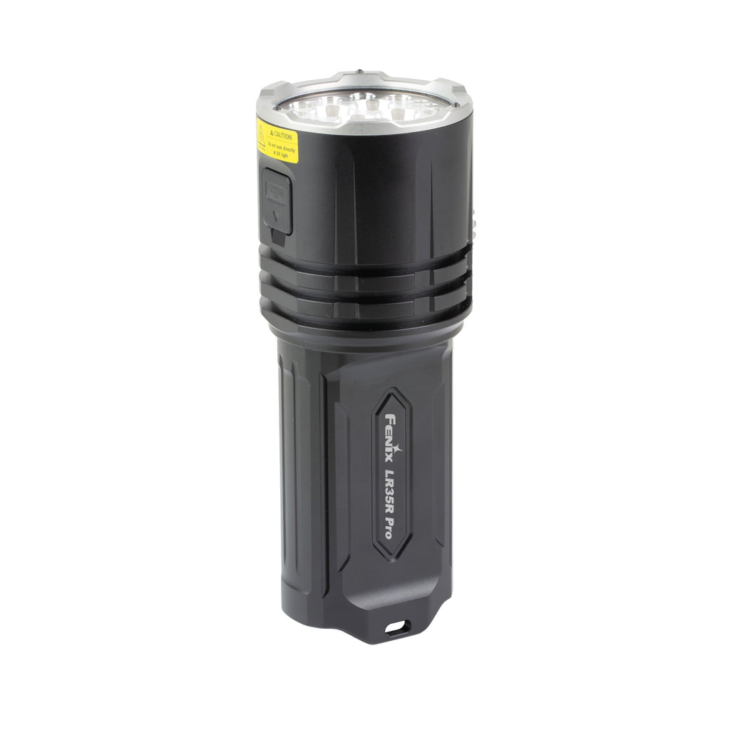 Fenix LR35R PRO 10,000 Lumen Flashlight with Red and UV Modes, USB-C Rechargeable, Black