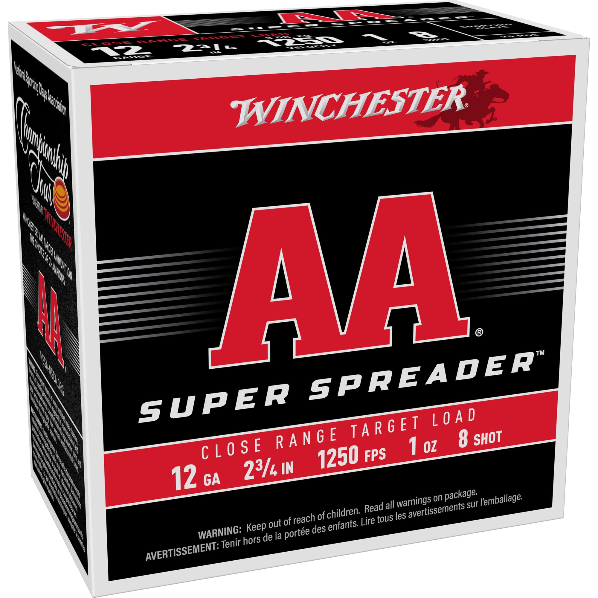 Winchester Ammunition AA Spreader 12 Gauge 2.75-inch #8 Buckshot, 1 oz, Pack of 25