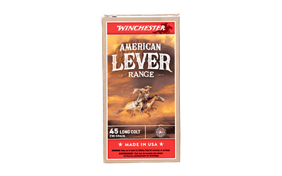 Winchester Ammunition American Lever .45 Colt 250-Grain Lead Flat Nose - 50 Rounds per Box