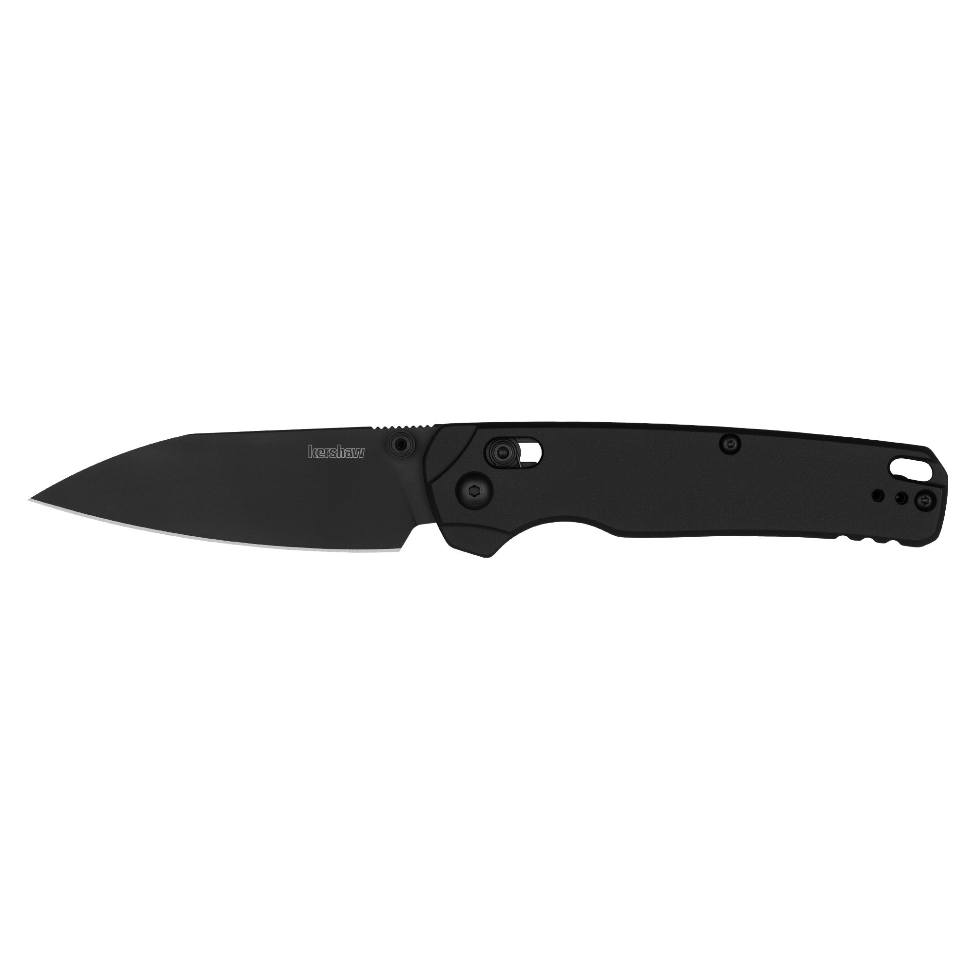 Kershaw Bel Air XL Black Folding Knife with CPM MagnaCut Blade – 3.4-inch Plain Edge, Black Anodized Aluminum Handle
