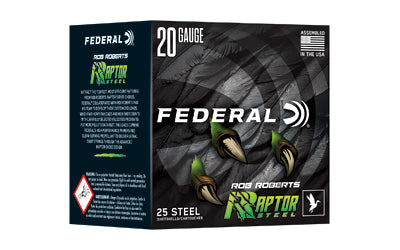 Federal Raptor Steel 20 Gauge 3 - 1 oz #2 Steel Shot Ammunition (25 Rounds)