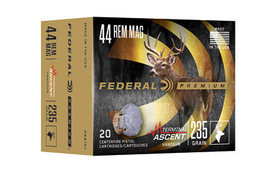 Federal Terminal Ascent 44 Magnum Hollow Point Ammunition - 235 Grain, 20 Rounds per Box