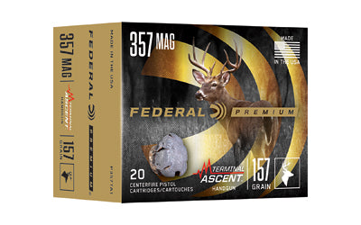 Federal Terminal Ascent .357 Magnum 157-Grain Hollow Point Handgun Ammunition - Box of 20