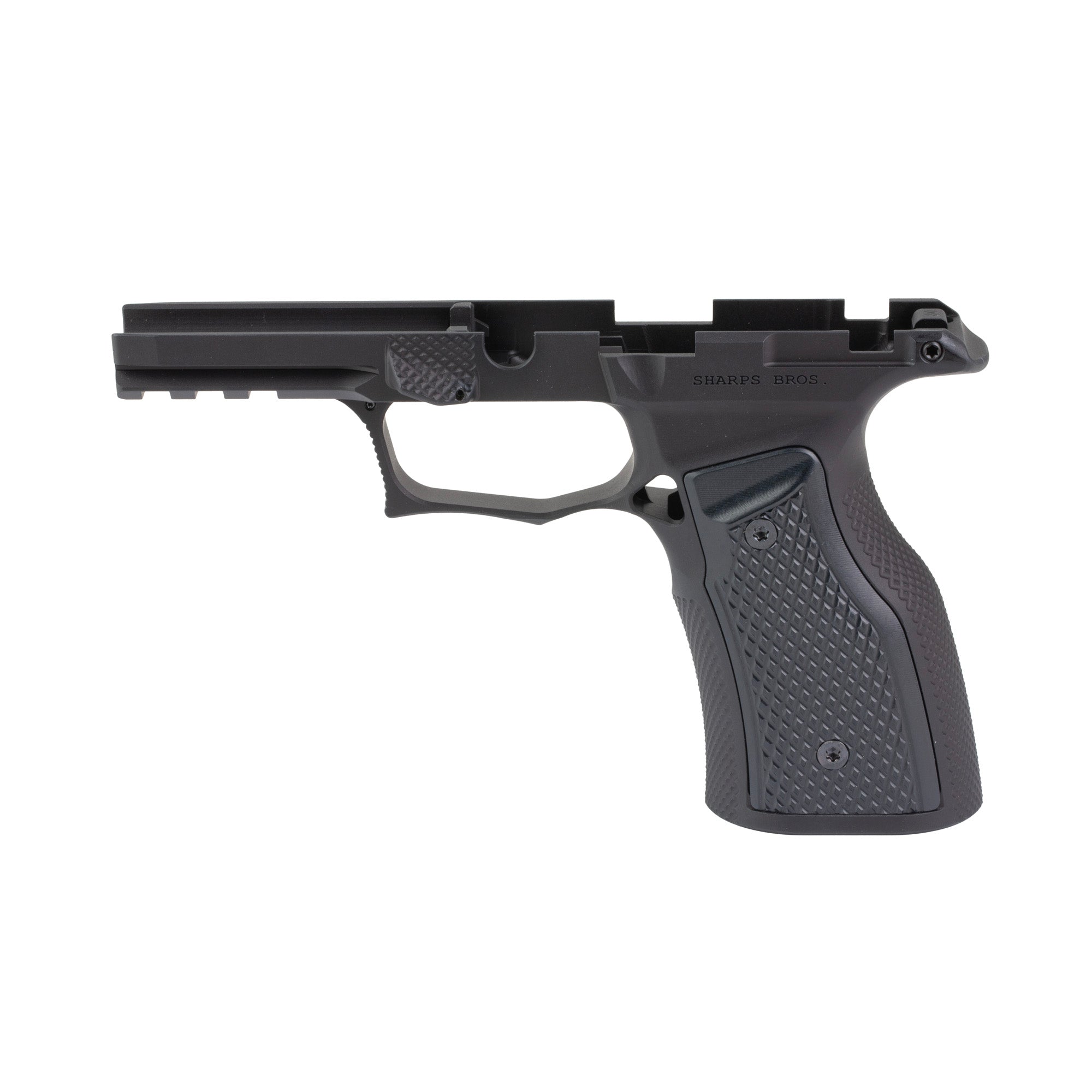 Sharps Bros. SBGM07-G3-BLK Grip Module for Sig P365 X-Macro with Black Anodized Finish