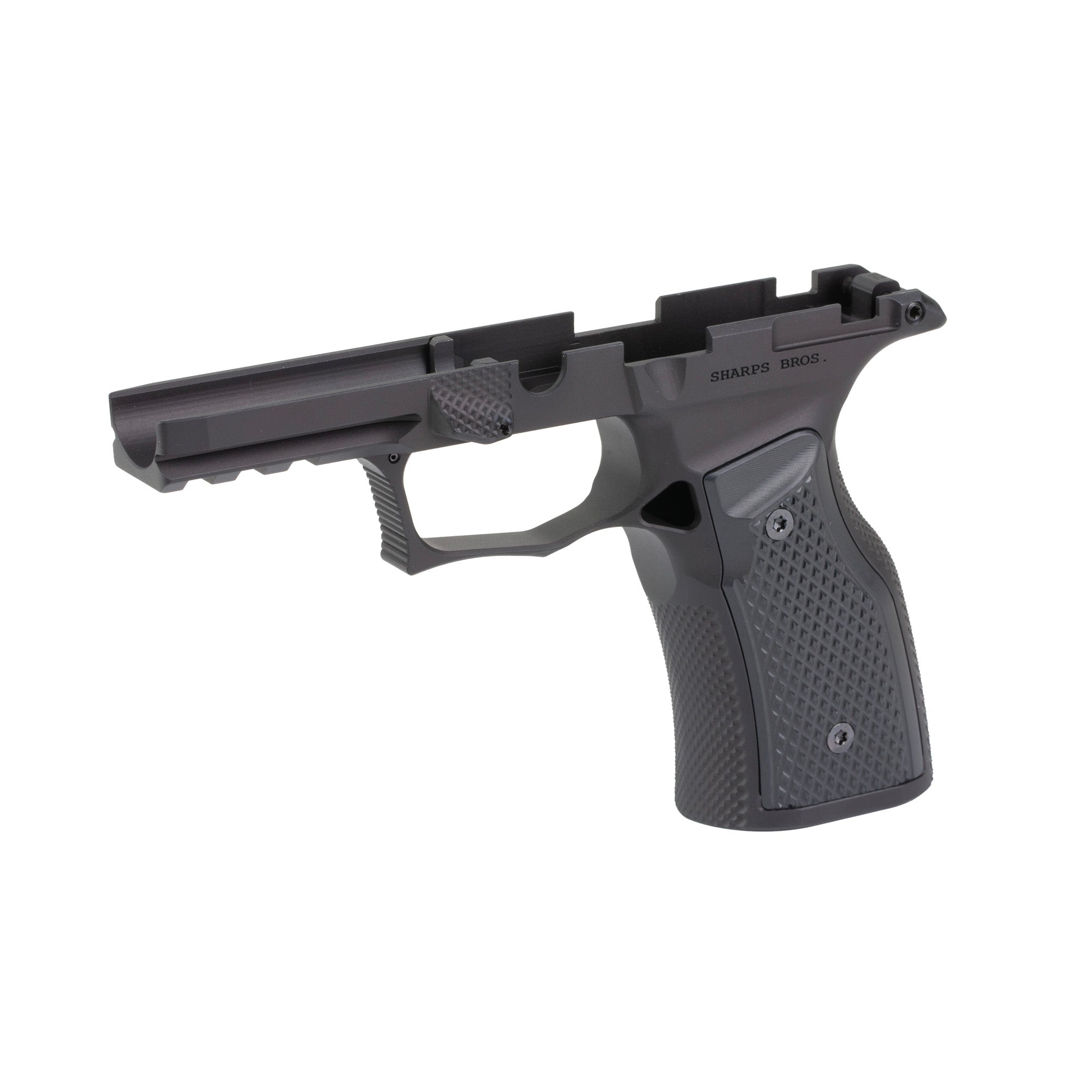 Sharps Bros. SBGM07-G3-BLK Grip Module for Sig P365 X-Macro with Black Anodized Finish