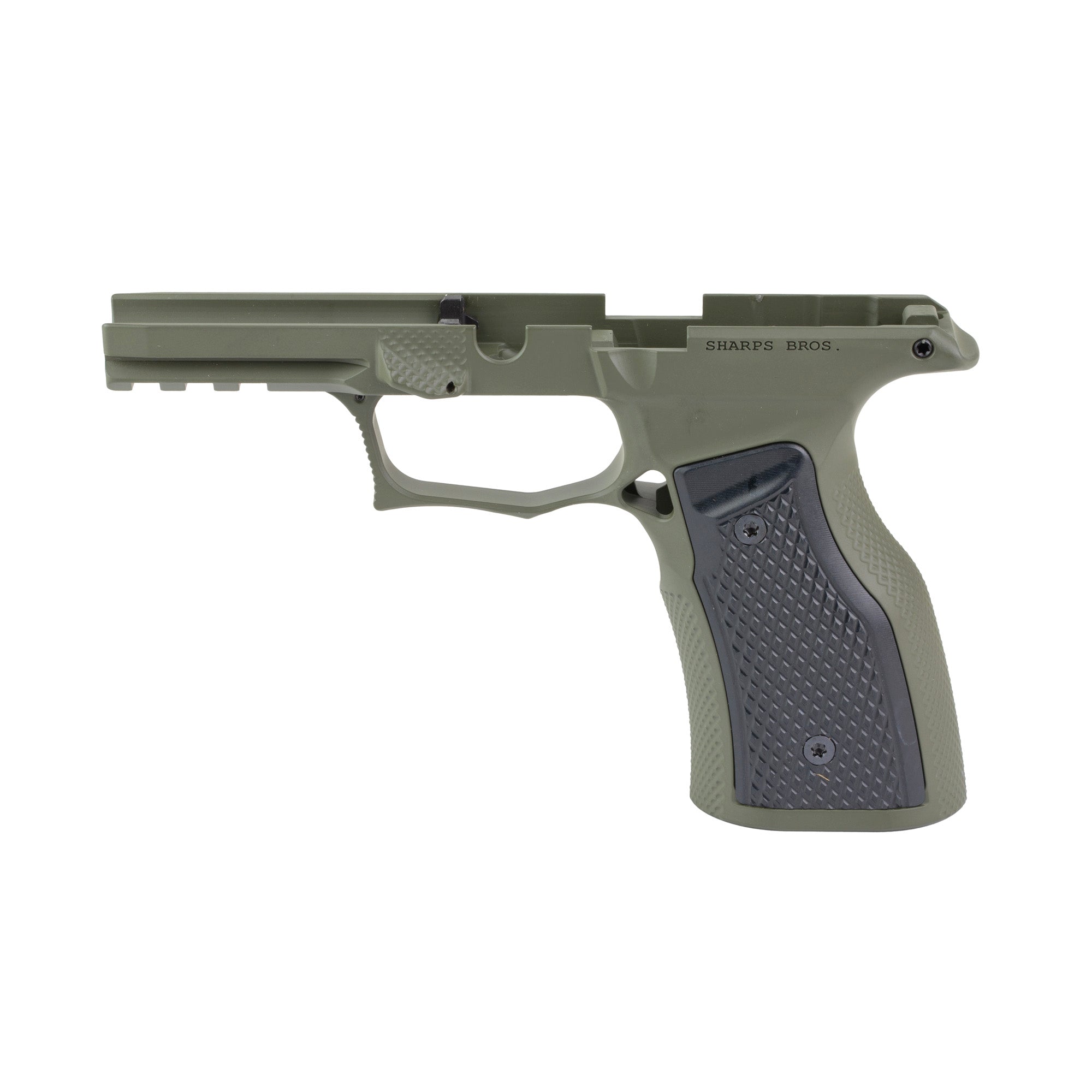 Sharps Bros. Gen 3 P365 X-Macro Grip Module in Olive Drab Green with Black Panels