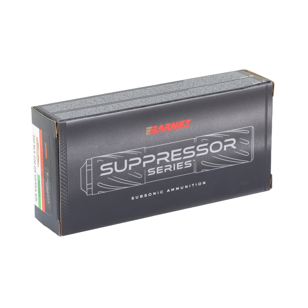 Barnes Suppressor Optimized .300 Blackout 220 Grain Sierra GameKing Ammunition (20 Rounds per Box)