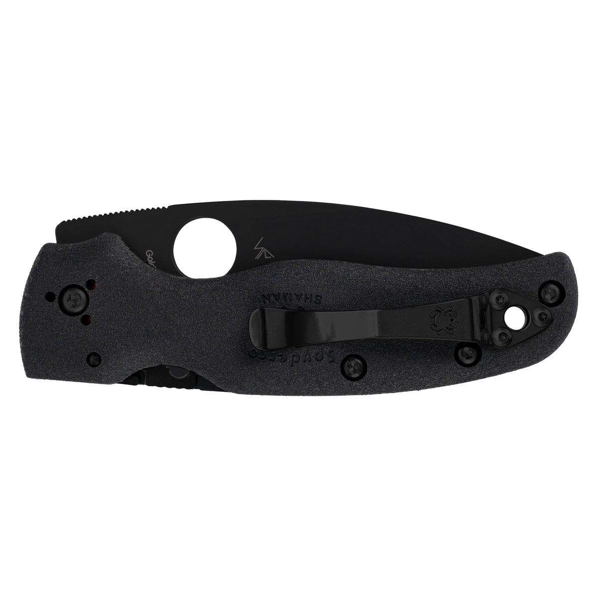 SPYDERCO SHAMAN LW 3.58 BLK PLAIN