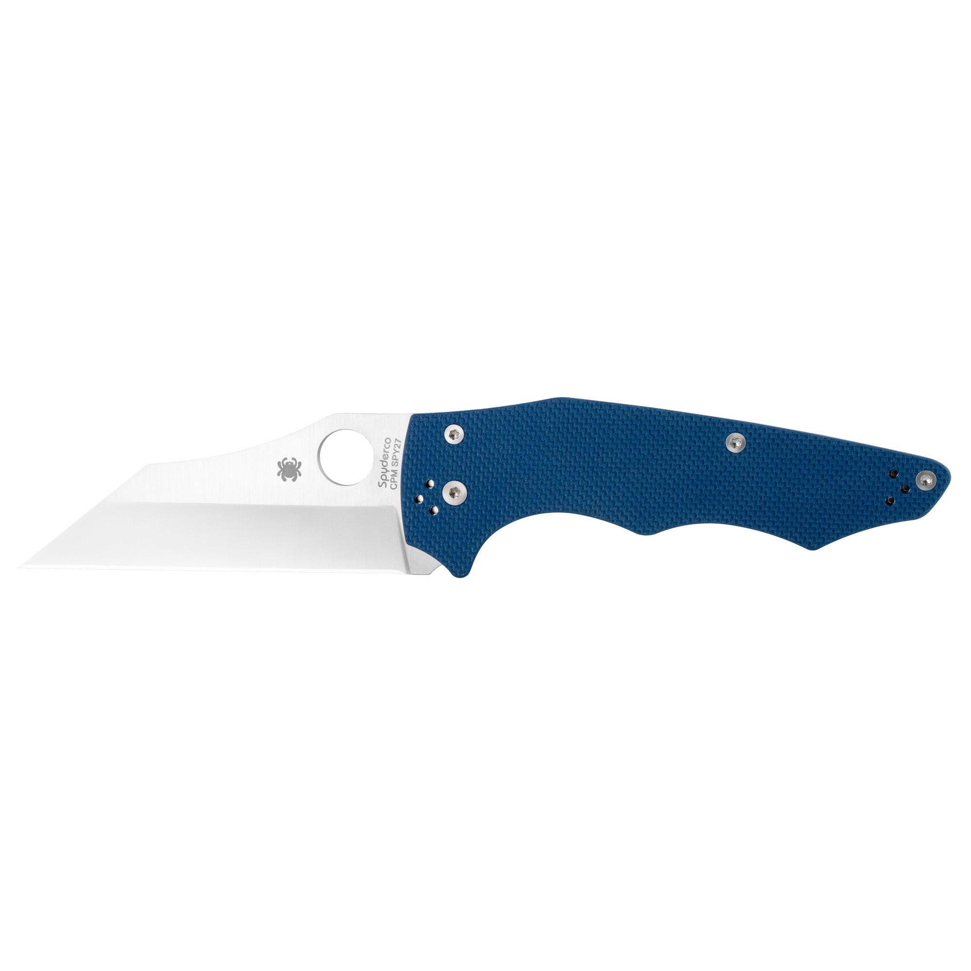 Spyderco YoJumbo Folding Knife with CPM SPY27 Steel and Blue G-10 Handle